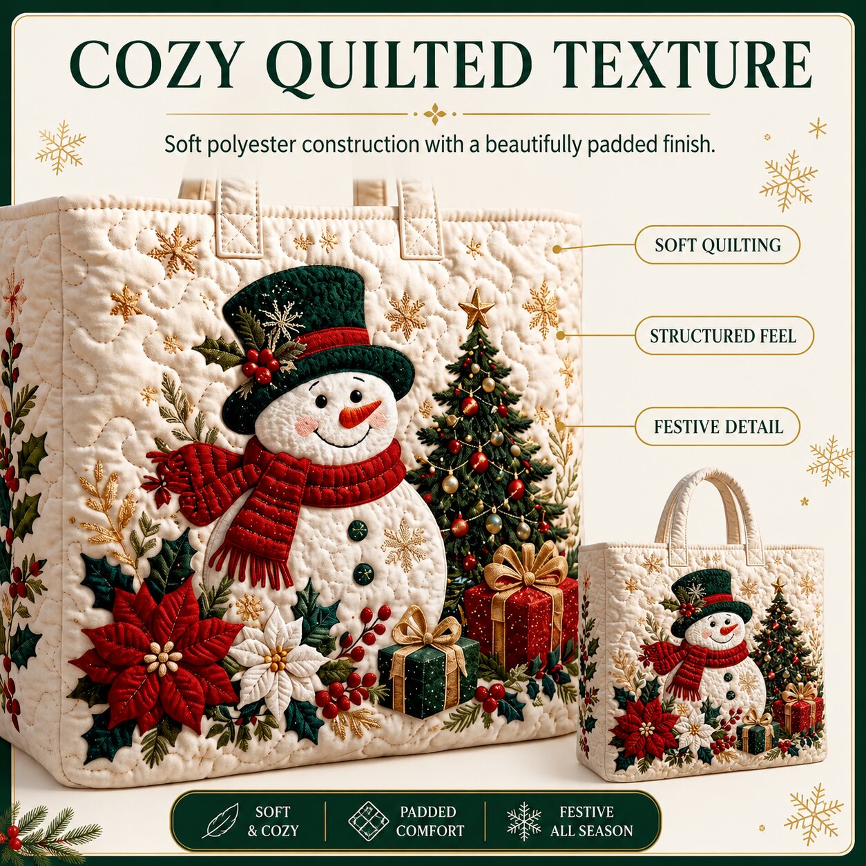WalterBags™ Christmas Quilted Tote