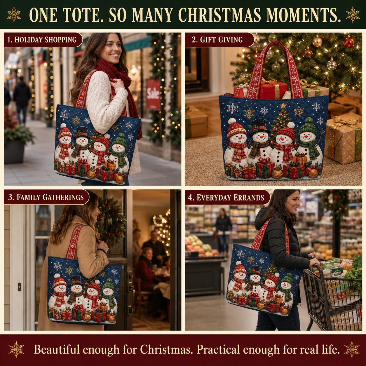 WalterBags™ Christmas Quilted Tote