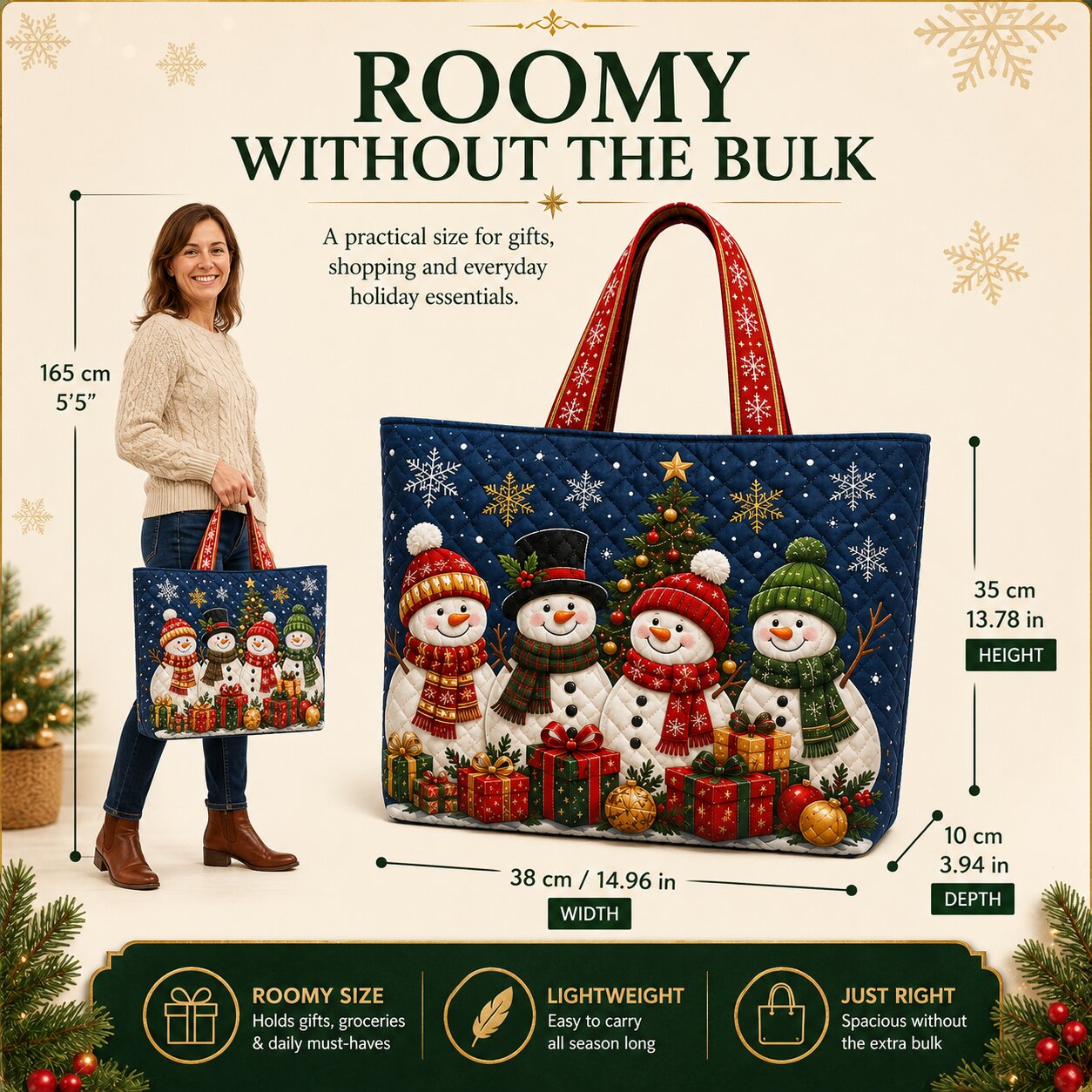 WalterBags™ Christmas Quilted Tote